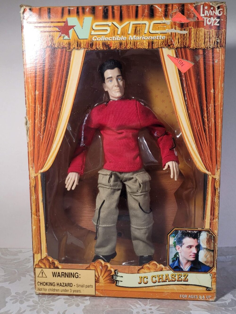 NSYNC JC Chasez Collectible Marionette Doll Living Toyz 2000 New In Damaged Box